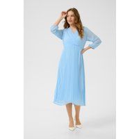 Feminines Plissee-Wickel-Midikleid