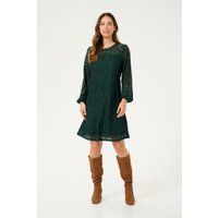 Feminines Etuikleid mit floraler Spitze