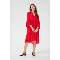 Gestuftes A-Linien-Kleid mit Rüschen