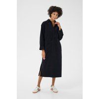 Lockeres Cord-Midikleid mit Taschen
