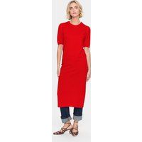 Kurzärmeliges Midikleid aus Rippstrick