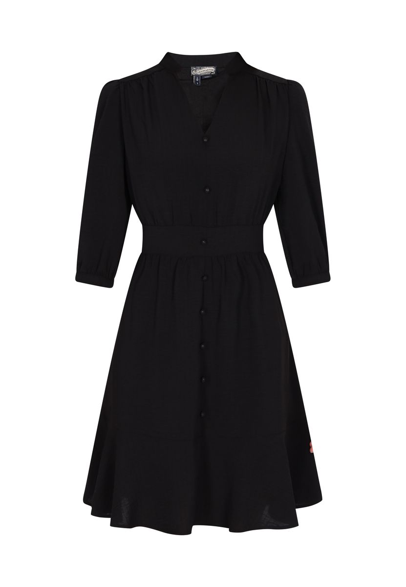 Elegantes Hemdblusenkleid mit ausgestelltem Rock