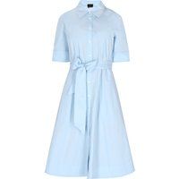 Klassisches Hemdblusen-Midikleid mit Gürtel