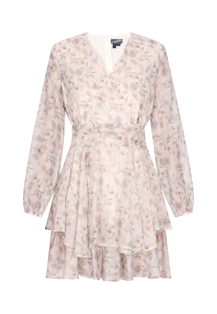 Romantisches Chiffon-Minikleid mit Blumendruck