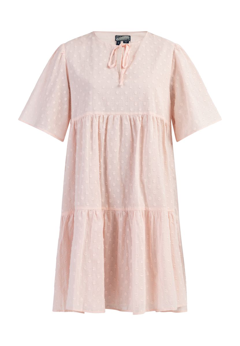 Gestuftes Hängerkleid mit Punktemuster