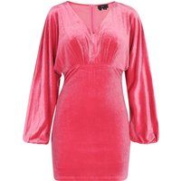 Elegantes Samt-Minikleid mit V-Ausschnitt