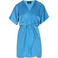 Seidiger Wickel-Look mit V-Ausschnitt