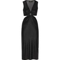 Schimmerndes Midikleid mit Cut-Outs