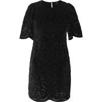 Spitzen-Minikleid mit Trompetenärmeln