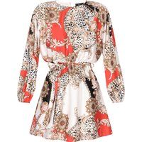 Minikleid mit Ornament-Print