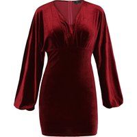 Elegantes Samt-Minikleid mit V-Ausschnitt