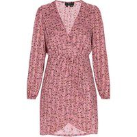 Kurzes Wickelkleid mit abstraktem Leoprint