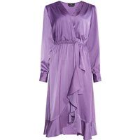 Satin-Midikleid mit Rüschensaum