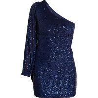 One-Shoulder-Minikleid mit Pailletten