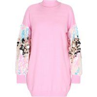 Lässiges Minikleid mit Paillettenbesatz