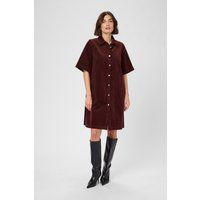 Lockeres Cord-Hemdblusenkleid
