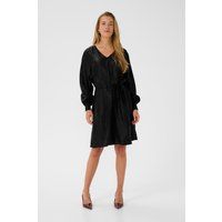 Schimmerndes A-Linien-Kleid mit Smok-Ärmeln