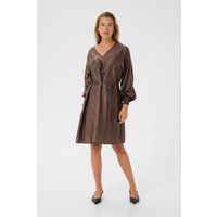 Schimmerndes A-Linien-Kleid mit Bindegürtel