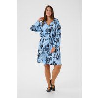 Midikleid in A-Linie mit Abstraktmuster