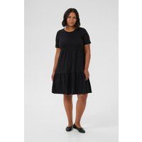 Gestuftes T-Shirt-Kleid aus Jersey