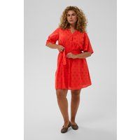 Besticktes Hemdkleid in A-Linie