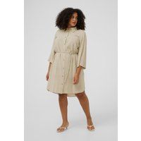 Gestreiftes Hemdblusenkleid mit Bindegürtel