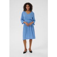 V-Ausschnitt Midikleid mit elastischer Taille