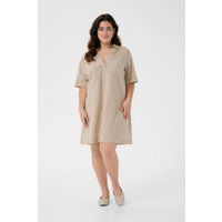 Locker geschnittenes gestreiftes Hemdblusenkleid