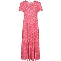 Gestuftes Jersey-Maxikleid mit Blumenmuster