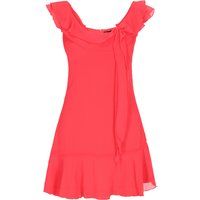 Minikleid aus Chiffon mit Rüschen