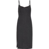 Schimmerndes Midikleid mit Wasserfallausschnitt