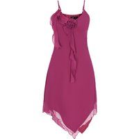 Chiffonkleid mit Rüschen und Rosette