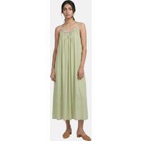 Fließendes verziertes Maxikleid mit Spaghettiträgern