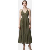Gestuftes Maxi-Baumwollkleid