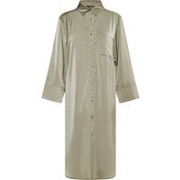 Satin-Hemdblusenkleid mit Knopfleiste