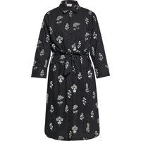 Besticktes Midi-Hemdblusenkleid aus Baumwolle