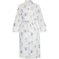Besticktes Midi-Hemdblusenkleid aus Baumwolle