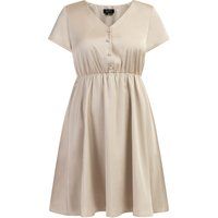 Seidiges Midi-Kleid mit Knopfleiste