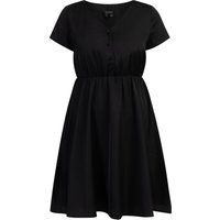 Seidiges Midikleid mit Knopfleiste