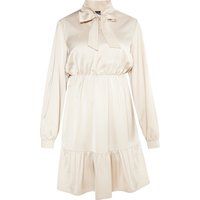 Elegantes Satin-Midikleid mit Schluppe