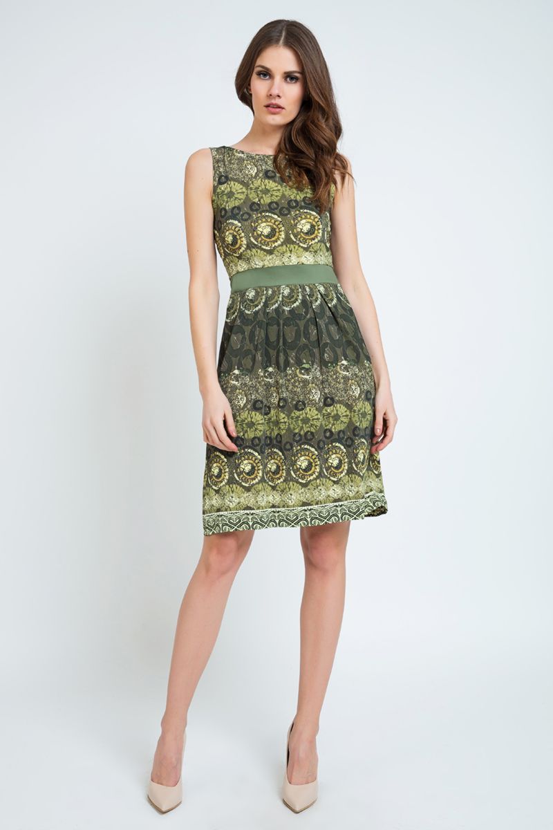 A-Linien-Kleid mit Ornament-Print