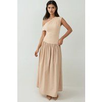 Maxikleid mit asymmetrischem Ausschnitt