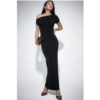 Asymmetrisches Off-Shoulder Maxikleid