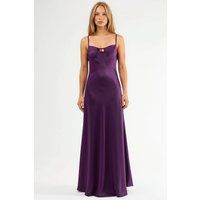 Satin-Maxikleid mit Herz-Ausschnitt
