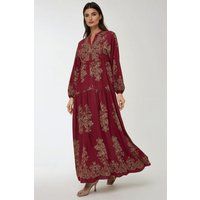 Bedrucktes Maxikleid aus Viskose