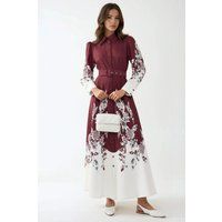 Maxikleid in A-Linie mit Blumenprint