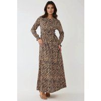 Elegantes Maxikleid mit Zebramuster