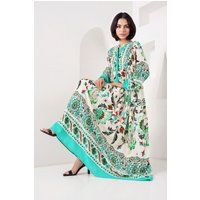 Gestuftes Maxikleid mit Blumendruck