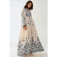 Gestuftes Maxikleid mit Paisleymuster
