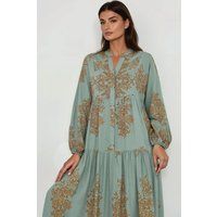 Fließendes Stufen-Maxi mit Ornament-Print